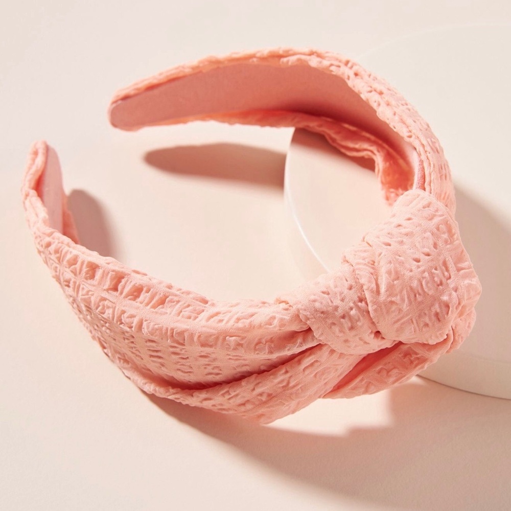 Anthropologie Peach Textured Headband